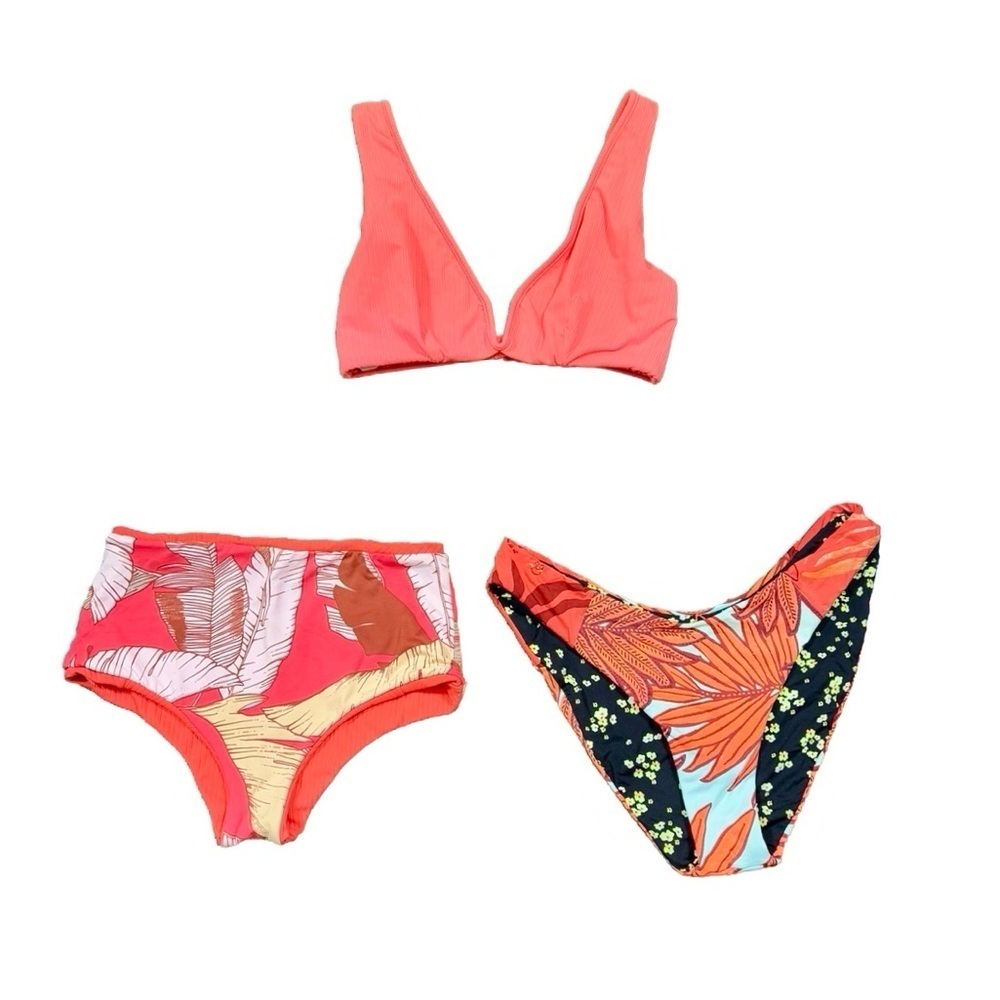 Maaji 3pc Reversible Bikini:Victory V Wire Top+Thankfulness Vicky+Cayenne Bardot